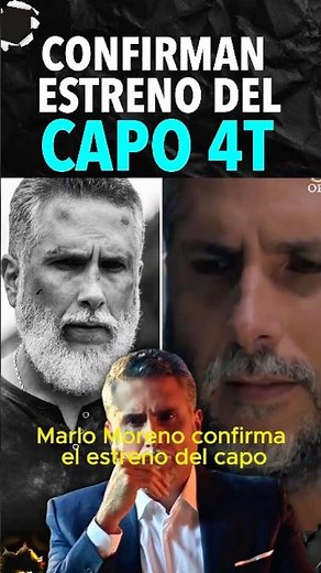 Marlon Moreno confirms the premiere of El Capo season 4 and Analía's Revenge season 2.