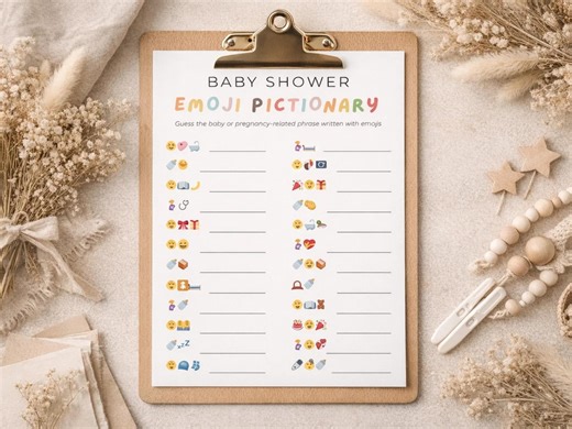 Baby Shower Emoji Pictionary Game Printable With Answers, Fun Guess the Baby Phrases Party Game, Emoji Games for Baby Shower Scramble - Etsy Australia