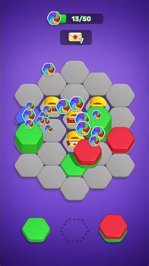 Hexa Fever: (link in comment) Hexa Tile Sorting Fun Puzzle Game #game#puzzle