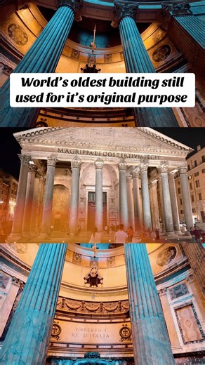 From temple to church #pantheon #oldestbuilding #italy #romevlog #travel #exploring #history #facts