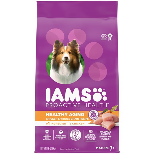 Iams Proactive Health Healthy Aging Adult With Real Chicken Dry Senior Dog Food, 7 Lb Bag