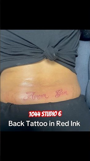 She got that back tattoo called tramp stamp #tattoo