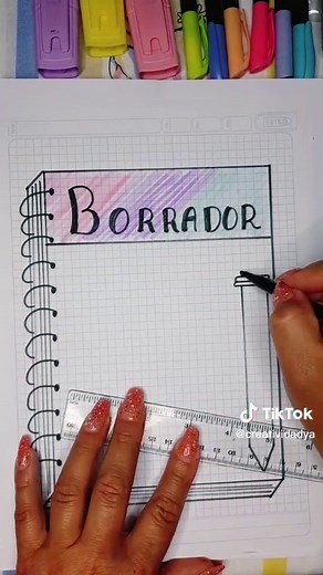 Portada o carátula de Borrador #creatividad #colores #ideasb #fyp #viral #follow #tiktok #happy #tredding les deseo un lindo día 💗