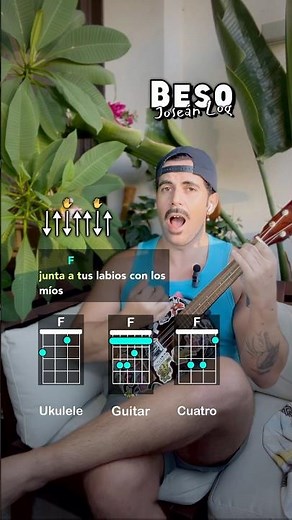 Beso - Joseán Log - cover ukulele, guitarra y cuatro - tutorial con acordes, rasgueo y letra