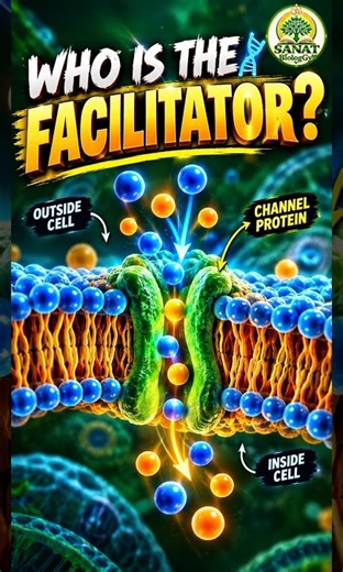 FACILITATED DIFFUSION Explained! 🧬 How Channel Proteins Transport Molecules #biology #cellbiology