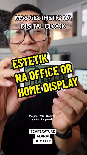 Aesthetic Digital Clock with Temperature & Humidity Display - Habotest