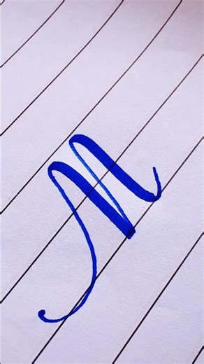 Beautiful calligraphy letter M for beginners #alphabetcalligraphy #art #calligraphystyles
