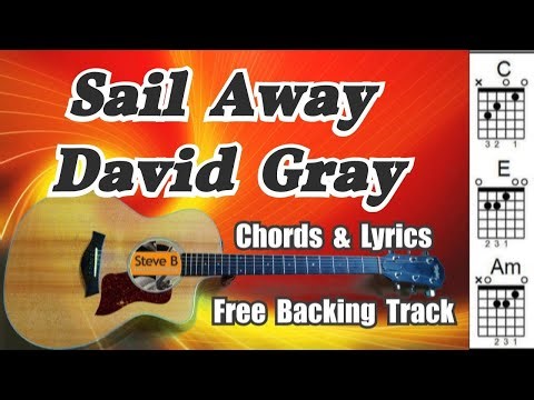 ❤️ Sail Away With Me Honey - David Gray - Cover - Free Backing Track - Chords and Lyrics on Screen