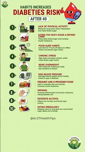 Everyday Habits That Increase Your Diabetes Risk | Dr. ZT’s Health Tips