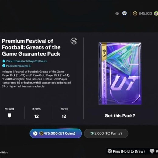 FC 26 PREMIUM FESTVAL OF FOOTBALL GREATS OF THE GAME GUARANTEE PACK 😱🔥 #fc26 #ultimateteam #fut