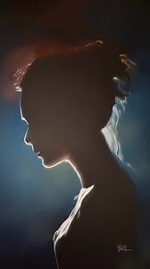 Expressive silhouette of a woman capturing grace and mood