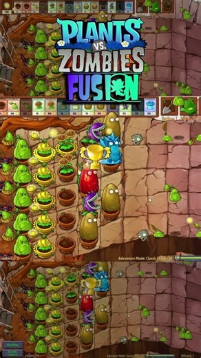 Plants Vs Zombies Fusion Adventure Mode LEVEL 38 (ROOF DAY) FINAL WAVE #pvz #gaming #gameplay #mods