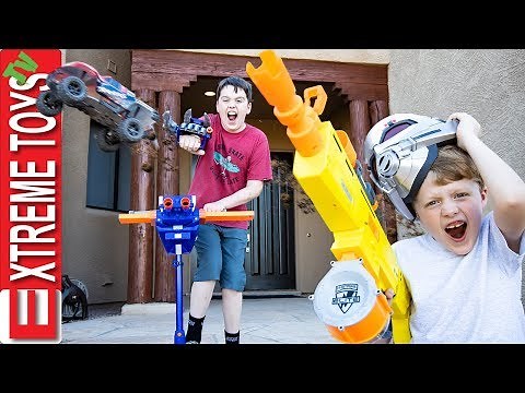 Avengers Endgame No Spoilers Nerf Battle! Ethan Vs. Cole RC Car Mayhem.
