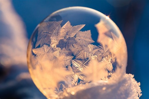 How to create frozen bubbles at home in the winter