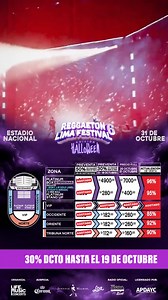 🚨 ¡𝗔𝗧𝗘𝗡𝗖𝗜𝗢́𝗡 𝗥𝗘𝗚𝗚𝗔𝗘𝗧𝗢𝗡𝗘𝗥𝗢𝗦! 🚨 𝗣𝗟𝗔𝗧𝗜𝗡𝗨𝗠 𝗕𝗢𝗫 vendido al 96%⚠️ 𝗩𝗜𝗣 (AGOTADO) aprovecha el 𝟯𝟬% 𝗗𝗖𝗧𝗢 hasta el 𝟭𝟵 𝗢𝗖𝗧𝗨𝗕𝗥𝗘 y vive el 𝗙𝗘𝗦𝗧𝗜𝗩𝗔𝗟 𝗗𝗘 𝗛𝗔𝗟𝗟𝗢𝗪𝗘𝗘𝗡 más grande del Perú 🇵🇪 🗓 31 de Octubre 🏟 Estadio Nacional | Teleticket