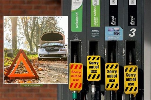 Drivers warned of 'contaminated fuel' causing cars to break down after filling up with 'milky' diesel