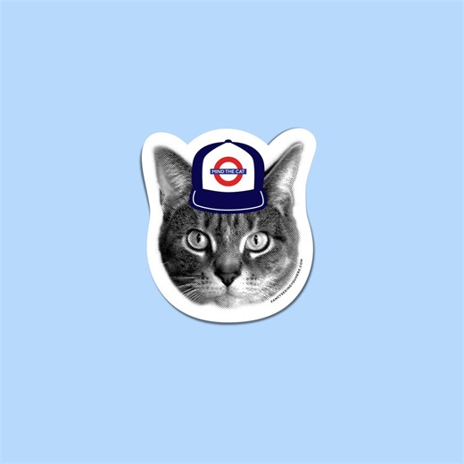 London Pride Kitty Sticker: the Tube Cat Decal - Etsy UK