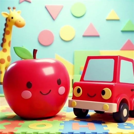 red color #abcd #aforapplekidssong #kidslearning