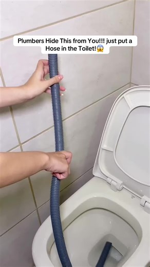 Toilet Hack: Use a Hose to Fix Clogs!