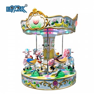 [Hot Item] 6 People Carousel Ride Kids Mini Carousel Coin Operated Kiddie Ride Merry Go Round