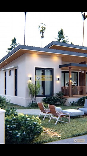 1.8M views · 26K reactions | Bungalow House Design | 2 Bedroom | 11m x 7m #modernhouse #modernhousedesign #simplehousedesign #smallhouse #Tinyhouse #housedesign #smallhousedesign #homedesignideas #fblifestyle | 3D Kh DESIGN | Facebook