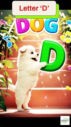 The cutest way to learn Letter 'D' | Fun English for Kids|#youtubeshorts #funny #cute