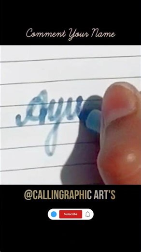 "Ayush" aesthetic name writing ✍️ || Calligraphic Art's || #shorts #calligraphy #moderncalligraphy