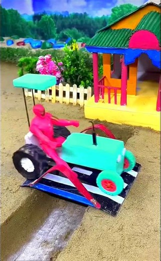 diy tractor bridge making science project | #shorts #youtubeshorts