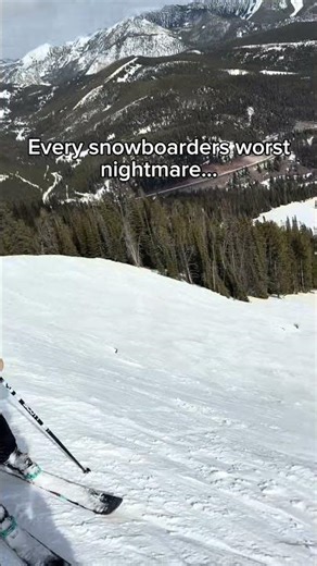 I can't see any snowboarder enjoying this run... #skitok #gosnowboarding #snowboardjump #snowboard