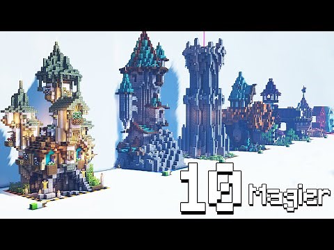 10 Magier Türme in Minecraft 🔟 Minecraft Magier Haus bauen deutsch