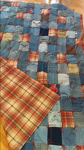 DIY Jeans Quilt! #sewing