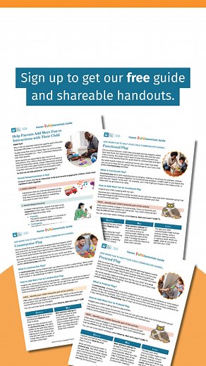Calling professionals who work with young children with language delays! Sign up to get our free guide and shareable handouts. | The Hanen Centre