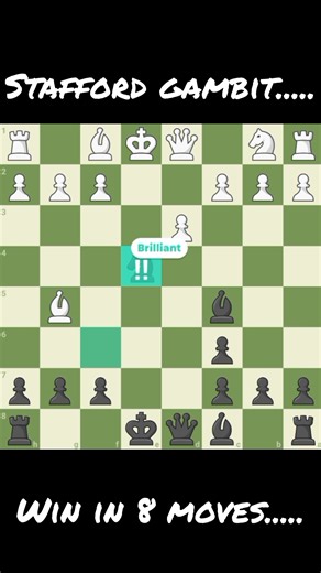 Stafford gambit......win in 8 moves......