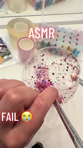 My nano bubble deflated 😭😅 #asmr #asmrsounds #glitter #asmrtiktoks