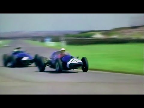F1 1959 Aintree [60fps HQ] Jack Brabham vs. Stirling Moss / 1950's Formula 1