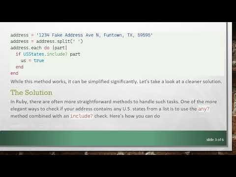 Enhancing Your Ruby Skills: Check if a String Contains a Value in a List