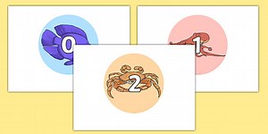 Numbers 0-30 On Sea Creatures