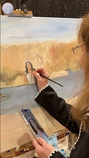 This Wedding Ceremony Became an Heirloom Painting #liveweddingpainter #weddingday