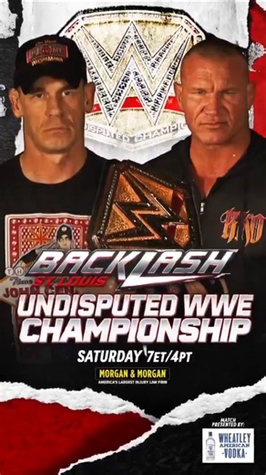 John Cena vs Randy Orton WWE Championship Motion Match Card - WWE Backlash 2025 #throwback #2016