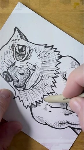 How to Draw Anime Inosuke Hashibira Demon Slayer 5 #anime #art #drawing #ink #draw #drawingtutorial