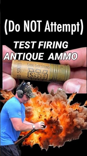 Firing OLD antique ammo! Winchester paper-cased 12 gauge.. #shorts #antique #dangerous