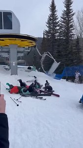 A horrifying scene unfolds at a ski resort as a chairlift malfunctions, beginning to travel in reverse at high speeds. The video captures the chaotic moments as skiers and snowboarders are violently ejected from the chairs upon reaching the terminal. Bystanders watch in shock as a pile of tangled gear and people grows at the base of the lift. This footage demonstrates a rare but terrifying mechanical failure in extreme conditions. This video is created with AI for demonstration purposes. | Peter