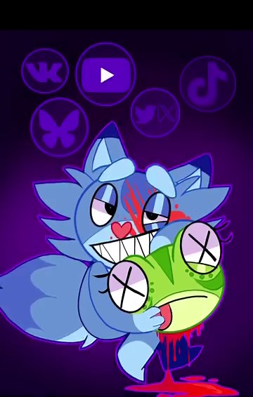 Mime (HTF)Happy tree friends 💜🦌🇫🇷 #htf #happytreefriends #animation #original #meme