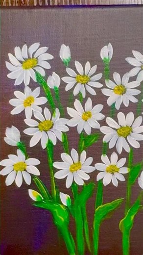 ✅ Daisy flowers Painting #acrylicpainting #flowers
