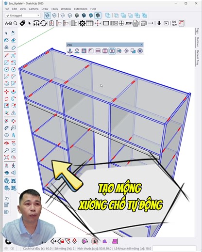 Thế Vinh on Instagram: "#VinhDC c/cấp plugin #Zsu tạo mộng xương chó tự động khi ra file #CNC #ABF"