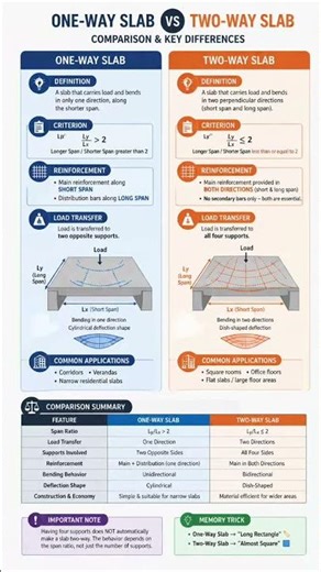👉 “One-Way vs Two-Way Slab 🏗️ | Key Differences Every Engineer Must Know”