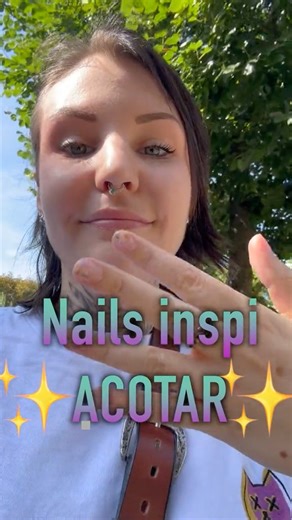 Je suis en plein dans la lecture du tome 3, jarrive à la fin et je suis fan ✨🌙 🌌 #nails #acotar #booktok #book #nailart | Jeel