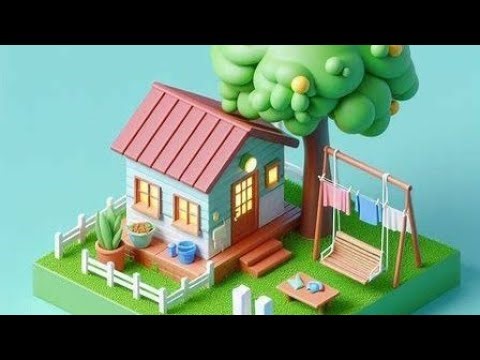 DIY miniature house with super Clay||Easy Making Polymer Clay MiniatureHouse||