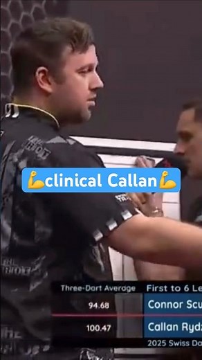 Rydz with a riot😎European Tour Basel Darts Dart Callan