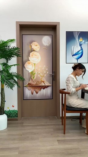 🎉Endless creativity, brilliant blooming! DIY free stickers, filling your life with artistic atmosphere. 💖 🌟The most important thing is that it doesn't damage the wall! No need to worry about damaging the wall while decorating, allowing you to fully enjoy the fun of DIY. 💫Come and try this sticker painting quickly and light up every corner of your life with your creativity.💕 #sticker #painting #DIY #stickerpainting #freesticker #wallart #creativedecoration #homedecoration #artsticker #person